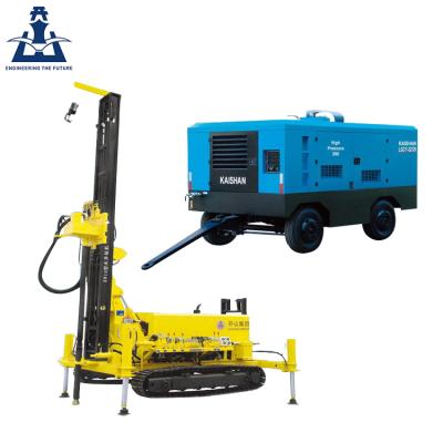 China Garment Shops KW10 200m Gear Water Well Drilling Rig For Sale / Diesel Water Well Drilling Rig For Track for sale