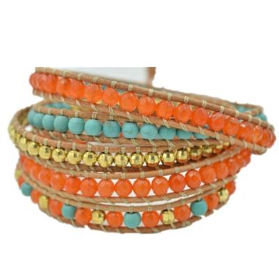 China Retro Style Success Boho Bohemian Wrap Showy Multilayer Natural Beaded Bracelet for sale