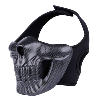 China Halloween Comfortable Party Show Scary Skeleton Joker Masks Tactical Military Use Half Face Skull Mask for sale