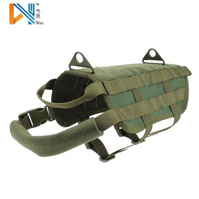 China Comfortable Molle Neck Protection System Tactical Dog Vest With Metal Carry Handles for sale