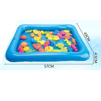 China Water Pool/table/tub Fishing Toys Board Game Magnetic Pole Rod Pool Hook Game Toys Children Fishing for sale