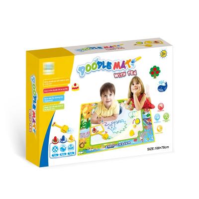 China DIY Painting Mat with Color Pens Funny Play Stamp Set Water Colorful Kids Doodle Drawing Mat with Pen for sale