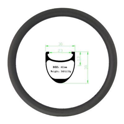 China Popular BMX/Folding 20 Bicycle SoarRocs SR30C30-451 30 Inch Width 451mm Rim Carbon BMX Bicycle Rim for sale