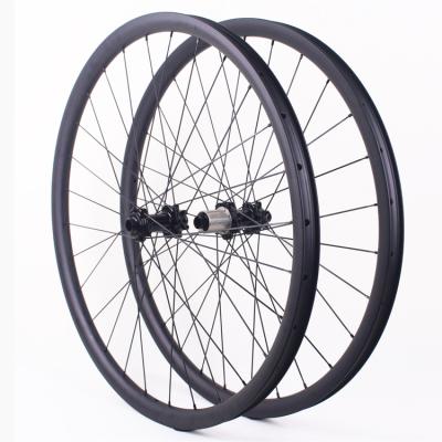 China Mountain Bikes SoarRocs 33 width 29er carbon disc M42 hub carbon wheelset fiber bike asymmetric hookless mtb wheelset powerway for mtb bike for sale