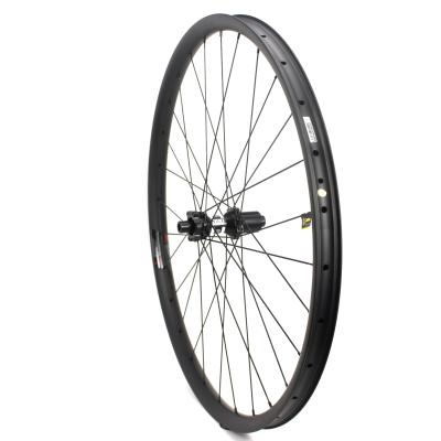 China Mountain Bikes SoarRocs 23 28 depth 27 hole width 27.5 hole carbon mountain bike wheelset 29er/27.5 inch DT350 hub carbon mtb hookless wheelset for XC for sale