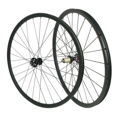 China Mountain Bikes SoarRocs Asymmetric 28mm Width Bicycle Carbon Wheels SUPER LIGHT Tubeless Wheelset 25mm Depth MTB Carbon Fiber Bicycle Wheels for sale