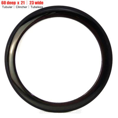 China Road Bikes SoarRocs carbono bicicleta rim 700C 60mm depth 21/23mm width rim brake Tubular/anvil/Toray carbon road bicycle tubeless rim for sale