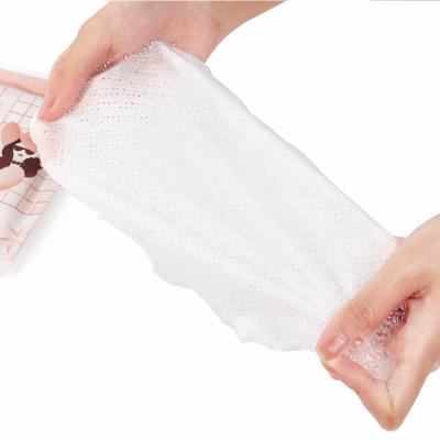 China Biodegradable Disposable Eco-Friendly Disposable Cotton Wipe Cleansing Face Towel Natural Facial Cleansing Cloth for sale