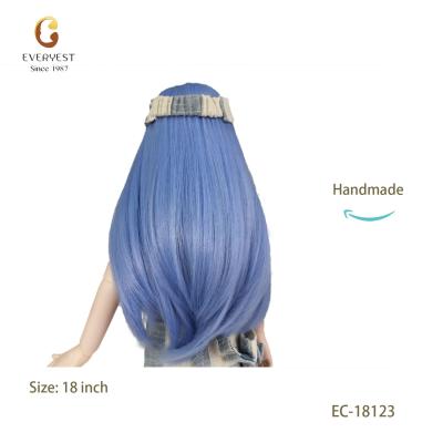 China Eco-friendly Material Fashion Customized Doll 18 Inch Girl Ball Doll With Long Blue Hair for sale