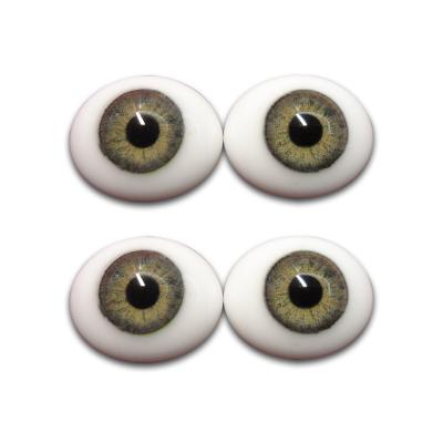 China High Quality Eco-friendly Material 12mm Oval Artificial Eyes Doll Glass Eyes For Ball Joint Doll Eyes for sale