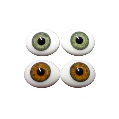 China Eco-friendly Material Glass Doll Eyes Fixed Oval Eyes For Ball Joints Doll Eyes Wholesale for sale