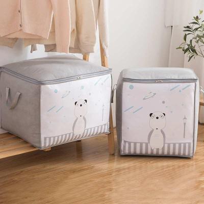 China Smart-Furn Foldable Wardrobe Clothes Stitch Storage Bag Household New Material Non-woven Finish Bag for sale