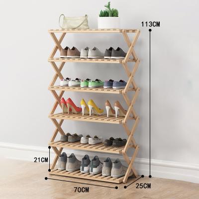 China Other Free Folding Smart-Furn Shoe Rack Shelves Storage Bamboo Tiered Organizer Multi-Tier Bury Layer Stackable Rack Modern for sale