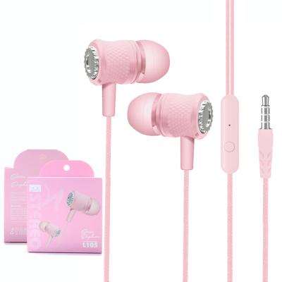 China Hot Selling In-ear Wired Earphone Sports Music Phone Earbuds In Ear Wire-control 3.5 mm Drive-by-wire Headset With MIC for sale