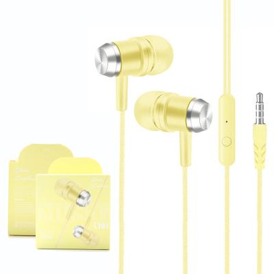 China new arrivalwired In-ear stereo in ear headphone 3.5mm jack with MIC earphone earbuds for Smartphones Android Computers for sale