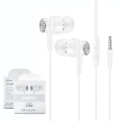 China Hot Selling In-ear Wired Earphone Sports Music Phone Earbuds In Ear Wire-control 3.5 mm Drive-by-wire Headset With MIC for sale