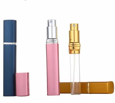 China 12ml Perfume Bottle Glass Bottle Good Quality Aluminum Metal Refillable Perfume Atomizer Spray Bottles Empty Perfume Atomizers for sale