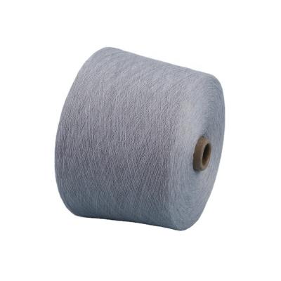 China Anti-bacteria Gray Polyester Vortex Spinning Yarn For Knitting And Weaving Good Quality But Cheap Price for sale