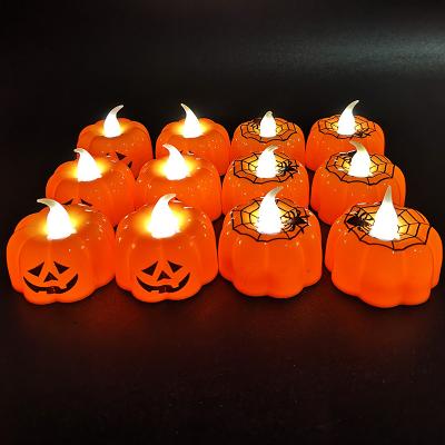 China Cheap On/Off Switch Plastic Light Up Halloween Candles Led Candle Flame Lights Battery Operated Halloween Candles for sale