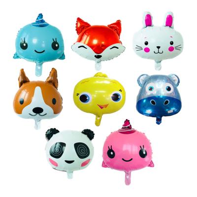 China Toy Balloons Push Scan Code Children's Toy Cheap Cartoon Animal Balloons Gift Fox Head Balloon Small for sale