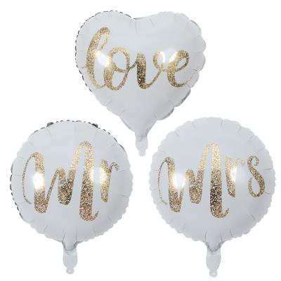 China 18inch Toy Mrs. Mr. Foil Balloons Cheap Wedding Foil Promotional Balloon Personalized Cheap Balloons for sale