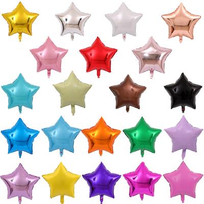 China Promotional Toy Wholesale 18 Inch Star Foil Balloons Star Foil Balloon Wedding Party Use Pearl Color Star Balloons for sale