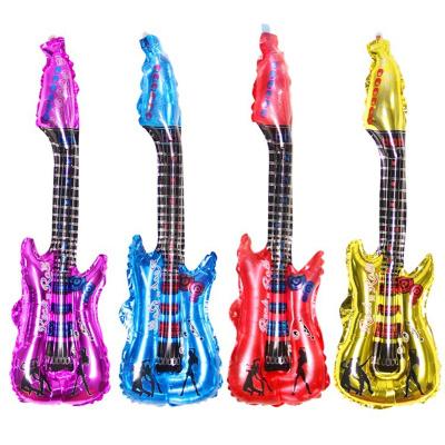 China Other Cheap Cool Kids Cartoon Guitar Aluminum Foil Balloons Festival Party Decor Baby Birthday Gift Balloons for sale