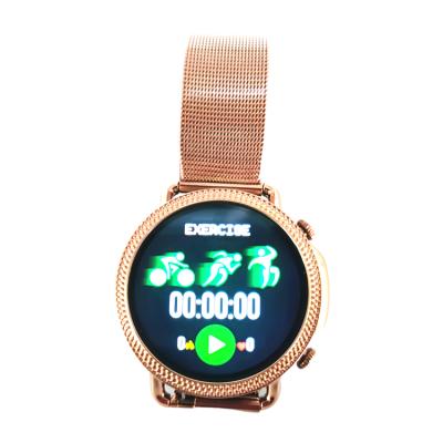 China Hot-selling GPS Navigation Manufacturers Full-contact IP67 Waterproof Women's Health Heart Rate Smart Watch for sale