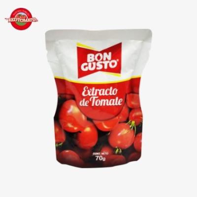 China 70g de pasta de tomate em sachet doce e azedo duplo concentrado à venda