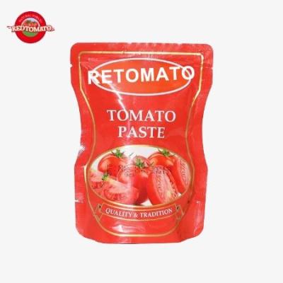 China Pasta de tomate doce e azedo em saquinho 140g 30%-100% de pureza à venda