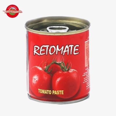 China OEM 198g Tinned Tomato Paste , Red Tomato Paste With Easy Open Lid for sale