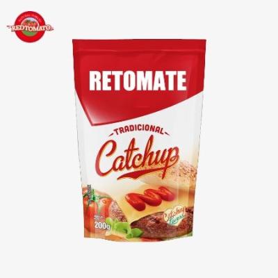 China Fabriek produceren OEM Sachet Ketchup 200g Kruid voor hamburgers en boterhammen Fabrieksprijs Te koop