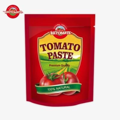 China OEM China Factory Price Double Concentration 200g Stand Up sachet Tomato Paste for sale