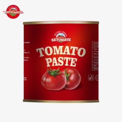 China Pasta de tomate vermelho enlatada 70 g por lata Com tampa dura aberta 30%-100% de pureza à venda