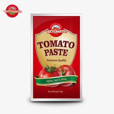 China Factory-Priced Flat Sachets Of 70g Tomato Paste Available With Purity Levels Ranging From 30% To 100% for sale