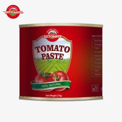 China 210g Canned Tomato Paste Is Manufactured In Compliance With ISO HACCP BRC And FDA Production Standards for sale