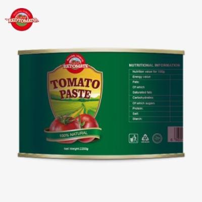 China Hoge kwaliteit Halal Tomaten in blik 28-30% Concentreerde Tomatenpasta In 2200g Halal Afrikaanse Moslimkeuken Te koop