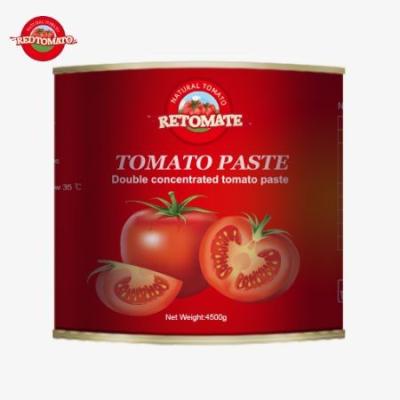 China Pasta de tomate de qualidade superior para 2024 embalada em saquetes a granel de 4500 g cada, com uma concentração de 28-30 Brix à venda