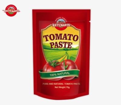 China Premium 70g Tomato Paste Sachets Double Concentrated Available In Both Flat And Stand-Up Designs for sale