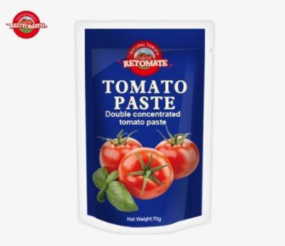 China Factory Price Custom Printed Stand Up Pouch Bag 70g Tomato Paste Sachet Food Packaging Pouch Bag for sale