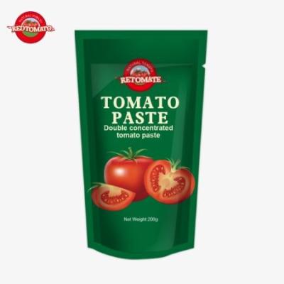 China The 200g Stand-Up Sachet Of Tomato Paste Meets ISO HACCP And BRC Standards Ensuring Compliance With Factory Pricing for sale