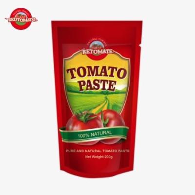 China The 200g Stand-Up Sachet Of Tomato Paste Complies With ISO HACCP And BRC Standards, Ensuring Factory Pricing Compliance for sale