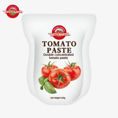 China The 340g Stand-Up Sachet Of Tomato Paste Meets ISO HACCP And BRC Standards For Factory Pricing Compliance for sale