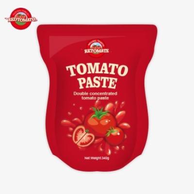 China O saco de pasta de tomate de 340g cumpre com os padrões ISO HACCP e BRC para preços de fábrica à venda