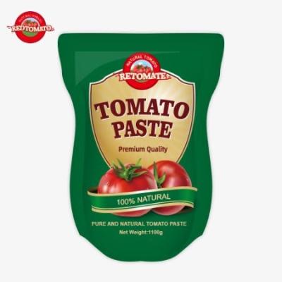 China 1100g Stand-Up Sachet Of Tomato Paste Complies With ISO HACCP And BRC Standards Ensuring Adherence To Factory Pricing for sale