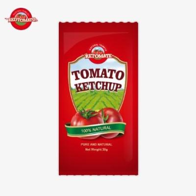 Chine OEM Petit sachet de ketchup de tomate 30g avec une saveur naturelle pure, conforme aux normes ISO HACCP BRC et FDA à vendre