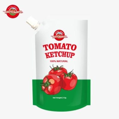 China OEM-Fabrikproduktion von 210g Ketchup-Beuteln mit reinem natürlichen Geschmack zu verkaufen