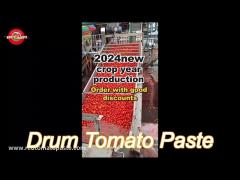 double concentration cold break tomato paste , 28-30% brix tomato paste in drum