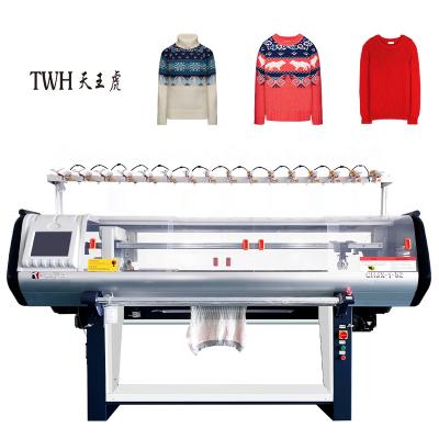 China Second hand Home Use Mutton Cloth Double System Sweater 12gg Flat Knitting Machines for Sale en venta