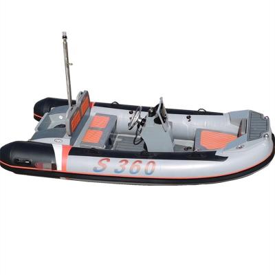 China Water Entertainment 11.8feet Rigid Aluminum Rib 360cm Boat Water Boat Hypalon Boat for sale